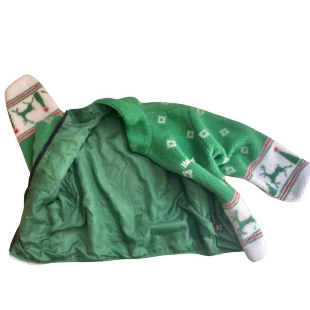 RARE🎄HEINEKEN vintage Ugly Christmas Sherpa jacket men’s coat size XL - Picture 15 of 16